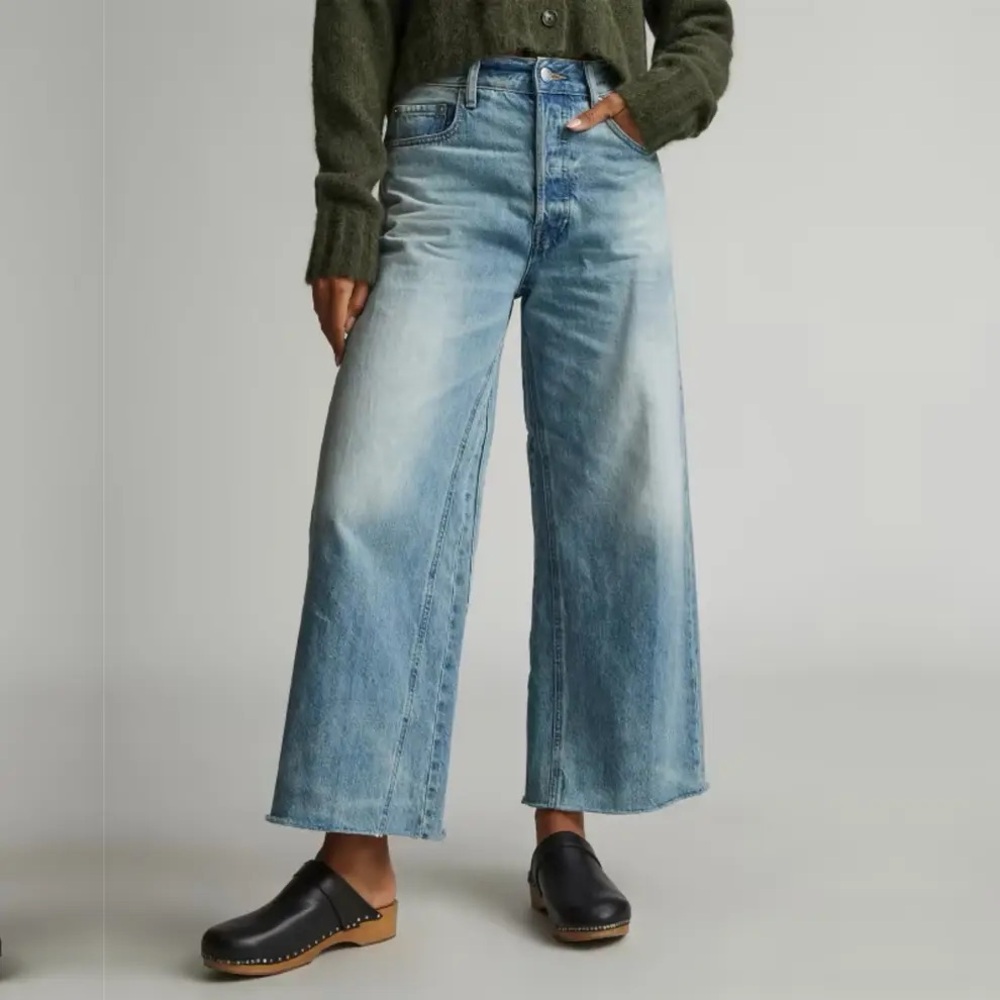 Everlane Wide-Leg Blue Jeans